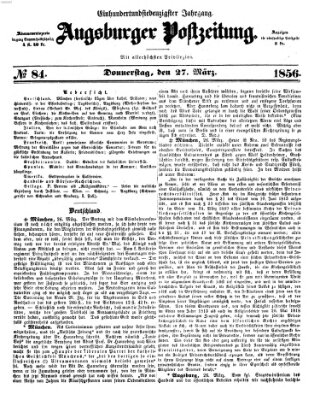 Augsburger Postzeitung Donnerstag 27. März 1856