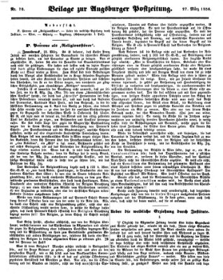 Augsburger Postzeitung Donnerstag 27. März 1856