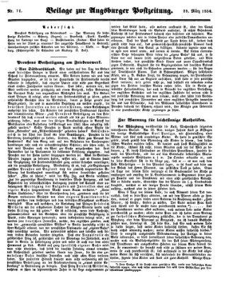 Augsburger Postzeitung Freitag 28. März 1856