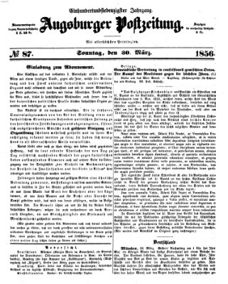 Augsburger Postzeitung Sonntag 30. März 1856