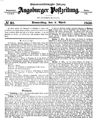 Augsburger Postzeitung Donnerstag 3. April 1856