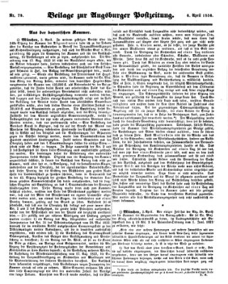 Augsburger Postzeitung Sonntag 6. April 1856