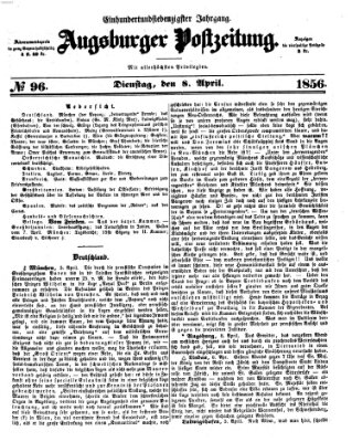 Augsburger Postzeitung Dienstag 8. April 1856