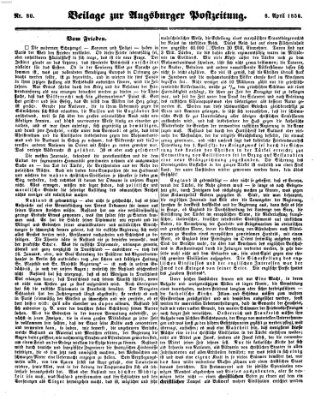 Augsburger Postzeitung Dienstag 8. April 1856