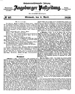 Augsburger Postzeitung Mittwoch 9. April 1856