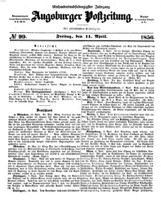 Augsburger Postzeitung Freitag 11. April 1856