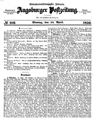 Augsburger Postzeitung Montag 14. April 1856