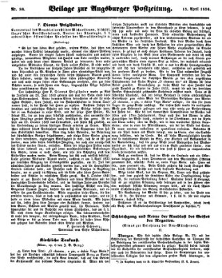 Augsburger Postzeitung Dienstag 15. April 1856