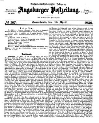 Augsburger Postzeitung Samstag 19. April 1856