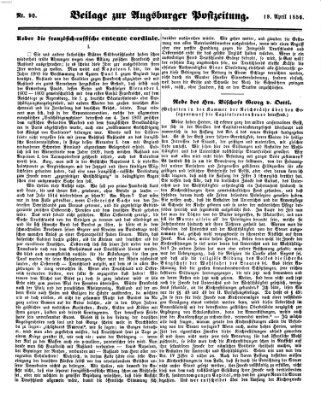 Augsburger Postzeitung Samstag 19. April 1856