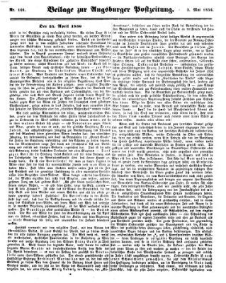 Augsburger Postzeitung Samstag 3. Mai 1856