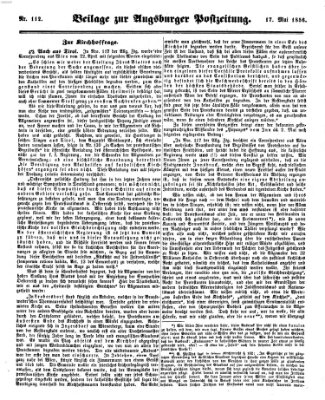 Augsburger Postzeitung Samstag 17. Mai 1856