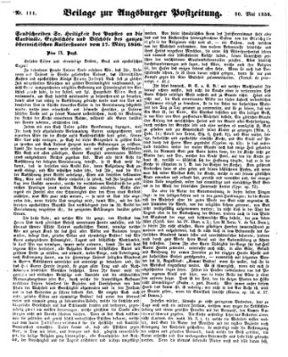 Augsburger Postzeitung Dienstag 20. Mai 1856