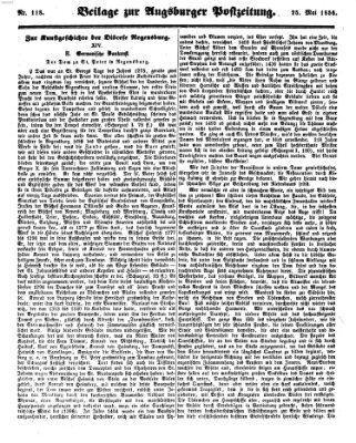 Augsburger Postzeitung Sonntag 25. Mai 1856