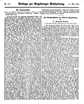 Augsburger Postzeitung Samstag 31. Mai 1856