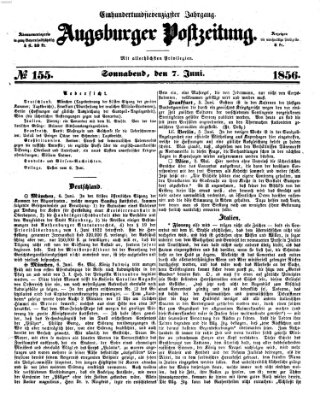 Augsburger Postzeitung Samstag 7. Juni 1856