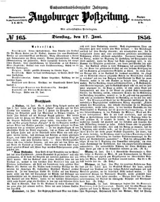 Augsburger Postzeitung Dienstag 17. Juni 1856