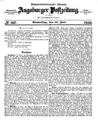 Augsburger Postzeitung Donnerstag 19. Juni 1856