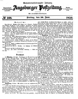 Augsburger Postzeitung Freitag 20. Juni 1856