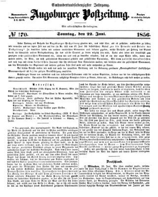 Augsburger Postzeitung Sonntag 22. Juni 1856