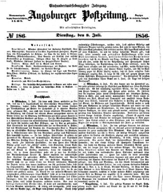 Augsburger Postzeitung Dienstag 8. Juli 1856