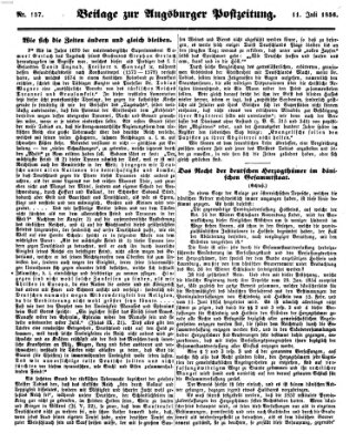 Augsburger Postzeitung Freitag 11. Juli 1856