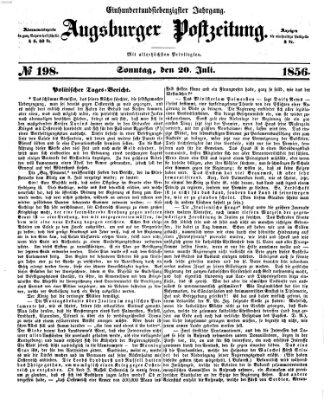 Augsburger Postzeitung Sonntag 20. Juli 1856