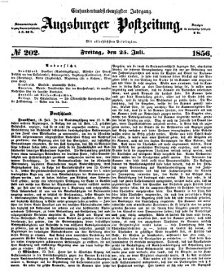 Augsburger Postzeitung Freitag 25. Juli 1856