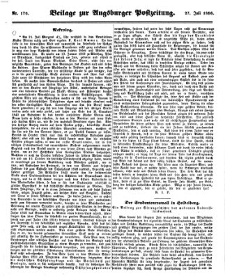 Augsburger Postzeitung Sonntag 27. Juli 1856