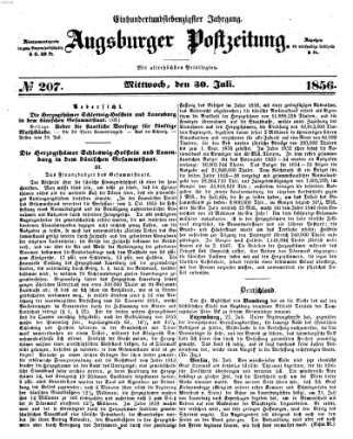 Augsburger Postzeitung Mittwoch 30. Juli 1856