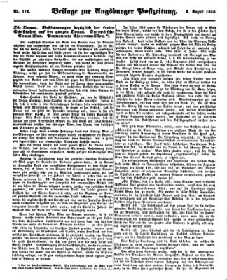 Augsburger Postzeitung Sonntag 3. August 1856