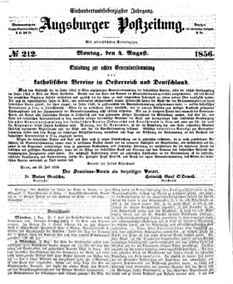 Augsburger Postzeitung Montag 4. August 1856