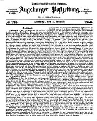 Augsburger Postzeitung Dienstag 5. August 1856