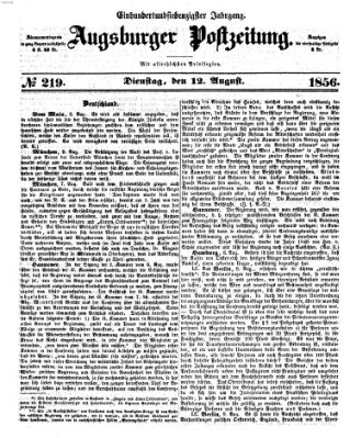 Augsburger Postzeitung Dienstag 12. August 1856