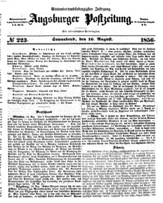 Augsburger Postzeitung Samstag 16. August 1856