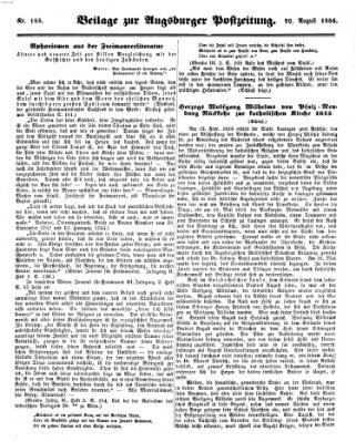 Augsburger Postzeitung Mittwoch 20. August 1856