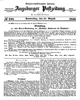 Augsburger Postzeitung Donnerstag 21. August 1856