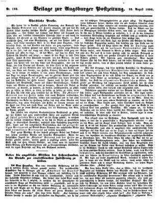 Augsburger Postzeitung Montag 25. August 1856