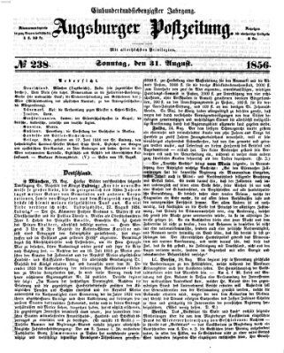 Augsburger Postzeitung Sonntag 31. August 1856