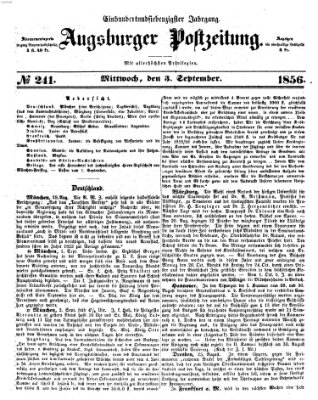 Augsburger Postzeitung Mittwoch 3. September 1856