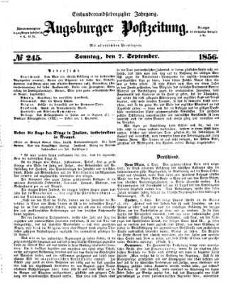 Augsburger Postzeitung Sonntag 7. September 1856