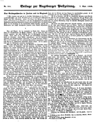 Augsburger Postzeitung Sonntag 7. September 1856