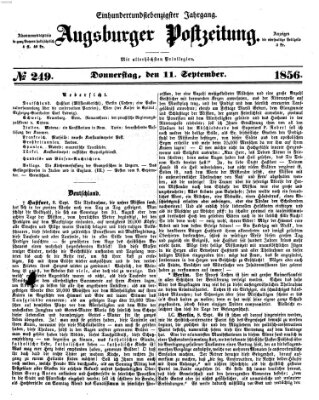 Augsburger Postzeitung Donnerstag 11. September 1856