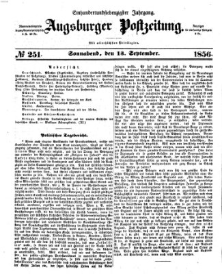 Augsburger Postzeitung Samstag 13. September 1856