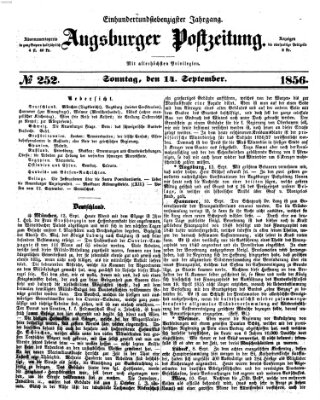 Augsburger Postzeitung Sonntag 14. September 1856