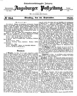 Augsburger Postzeitung Dienstag 16. September 1856