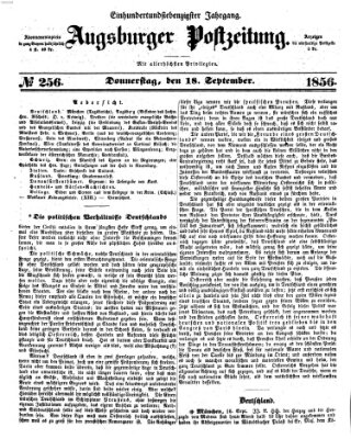 Augsburger Postzeitung Donnerstag 18. September 1856