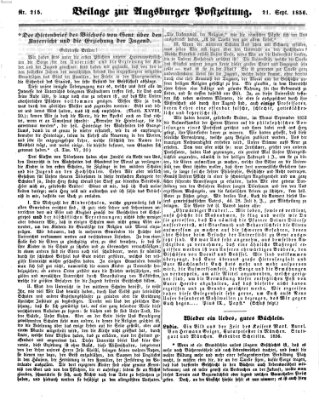 Augsburger Postzeitung Sonntag 21. September 1856