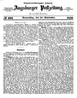 Augsburger Postzeitung Donnerstag 25. September 1856