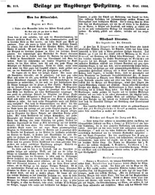 Augsburger Postzeitung Donnerstag 25. September 1856